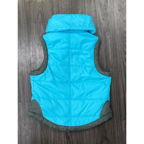DIESEL SLEEVELESS JACKET VEST PUFFER ZIPPER TEAL WITH GREY TRIM SIZE L LARGE - Picture 2 of 16